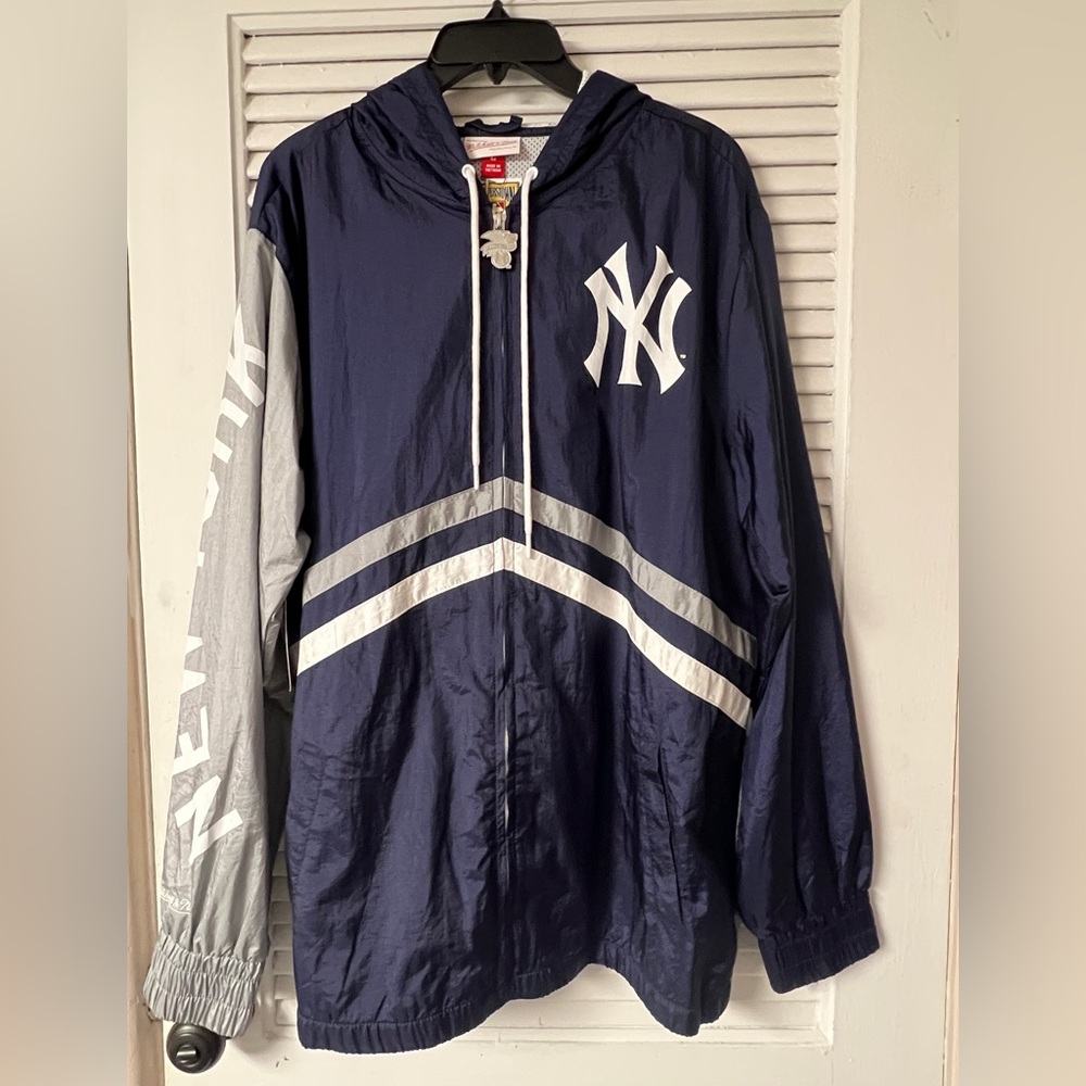 NWT Mitchell & Ness MLB Full Zip Windbreaker NewYork Yankees Large